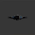 Fighter Jet With Modern Sleek Blue Silver Design And Aerodynamic Streamlined Body