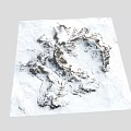 Natural Snowy Mountain Terrain With Snow Covered Peaks And Rocky Outcrops