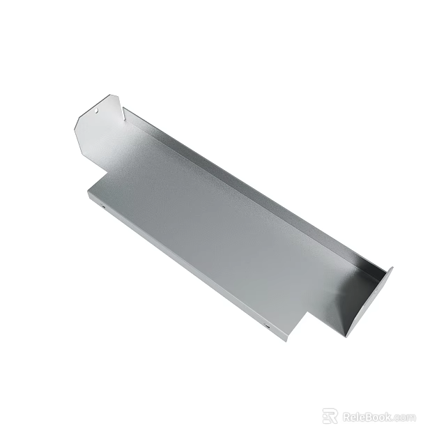 Stainless Steel Long Bracket with Flat Surface for Industrial Use 3d model 