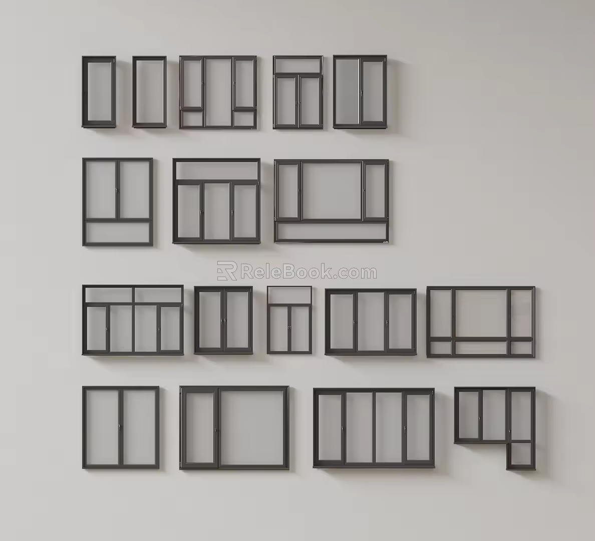 Modern windows combination windows glass windows floor-to-ceiling windows balcony windows bay windows bedroom windows sliding windows casement windows doors and windows 3d model
