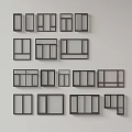 Modern windows combination windows glass windows floor-to-ceiling windows balcony windows bay windows bedroom windows sliding windows casement windows doors and windows 3d model