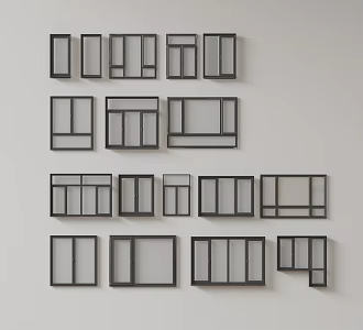 Modern windows combination windows glass windows floor-to-ceiling windows balcony windows bay windows bedroom windows sliding windows casement windows doors and windows 3d model