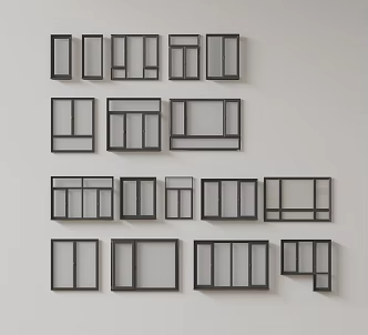 Modern windows combination windows glass windows floor-to-ceiling windows balcony windows bay windows bedroom windows sliding windows casement windows doors and windows 3d model