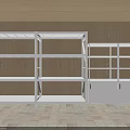 Metal Open Display Shelves With Multiple Layers And Cabinet Doors For Modern Storage