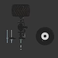 Durable Automotive Wheel Axle Parts With Heavy Duty Tires And Steel Components