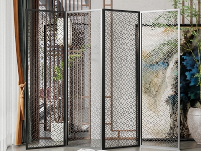 New Chinese Style Screen Partition Screen Partition model