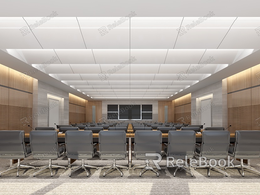 Modern conference room report hall model