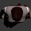 Woman Standing in Pink Vest White Shirt Red Skirt White Socks and Black Shoes