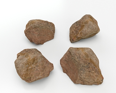 Stone Block Stone Red 3d model