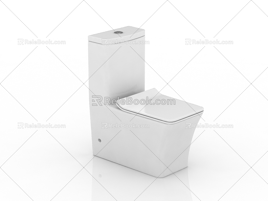 Modern toilet seat 3d model