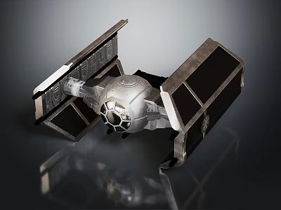 Star Wars Imperial Pilot Character And Alien Creature With TIE Fighter Black Wings Model 3d model
