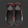 Stylish Modern Sneakers Featuring Gray Red And White Color Design