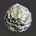 Fluffy White Whipped Cream In Transparent Blue Bowl On Gray Background