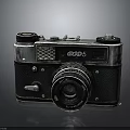 Classic Vintage Retro Camera Electronic Device With Old Fashioned Design And Metal Casing 3d model