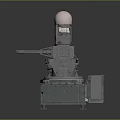 Military Weapon With Heavy Duty Metal Structure And Cannon Like Barrel