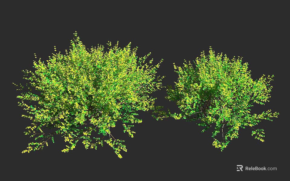 Lush Green Shrubs With Vibrant Foliage And Dense Growth For Garden Landscaping 3d model 