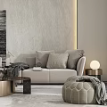 Modern Luxurious Living Room Interior With Sofa And Coffee Table Set