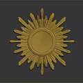Elegant Golden Sunburst Mirror with Intricate Ray Design for Home Wall Decor