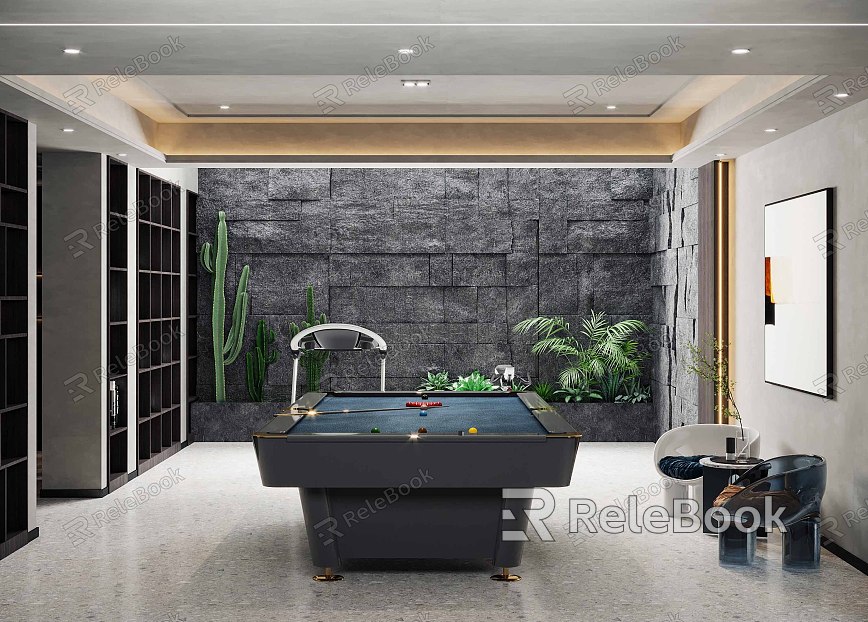 Modern Billiard Room model