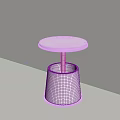 White Modern Side Table With Round Top And Cylindrical Base For Living Room