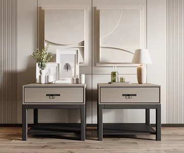 Modern bedside table 3d model