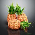 Modern pineapple fruit 3d model