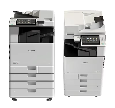 Canon Multifunction Office Copier Printer With Control Panel And Paper Drawers 3d model