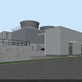 Modern Industrial Factory Building Exterior With Multi Storey Design Large Windows And Lawn Area