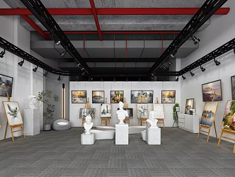 Modern Exhibition Hall Studio Exhibition Hall 3d model