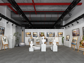 Modern Exhibition Hall Studio Exhibition Hall 3d model