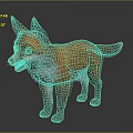 Cute Young Fox 3D Model With Orange Fur And White Chest Standing Pose