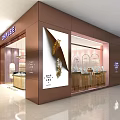 Elegant Jewelry Store Interior With Pink Walls Marble Counters And Display Cases 3d model