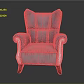 Turquoise Leather Armchair with Silver Armrests and Brown Wooden Legs Classic Design