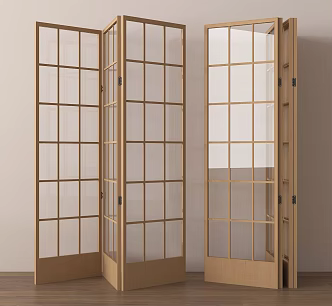 Modern folding door shutter door 3d model