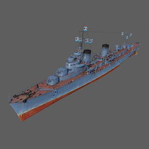 Modern warship USS Tashkent 3d model