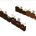 Elegant Modern Wooden Chest of Drawers With Table Lamp Vase and Decorative Frames