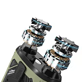 Dual Electric Blenders With Multi Speed Metal Gears And Blue Accents
