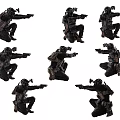 Characters Special Forces 3d model