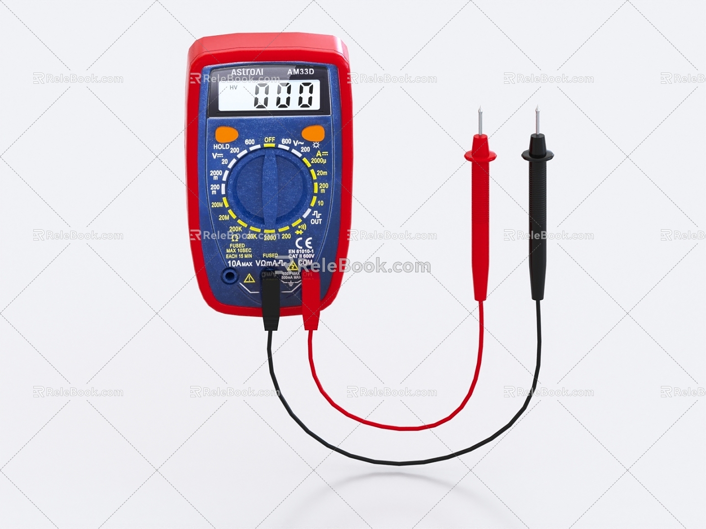 Digital Multimeter Ammeter Abe Meter Voltmeter 3d model