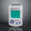 Dreamcast Handheld Electronic Device With Green Screen Sleep Mode A B Buttons And Control Knob