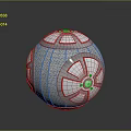 Detailed Spherical Satellite 3D Model With Textured Panels And Mechanical Structure