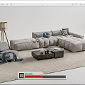 Modern Sofa Coffee Table Combination Sofa Coffee Table 3d model