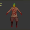 Historical Military Uniform Figure With Red Star Hat Beige Coat Gray Pants And Black Boots