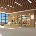 modern library 3d model