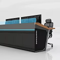 Modern Monitoring Control Desk With Multiple Screens And Ergonomic Office Chairs