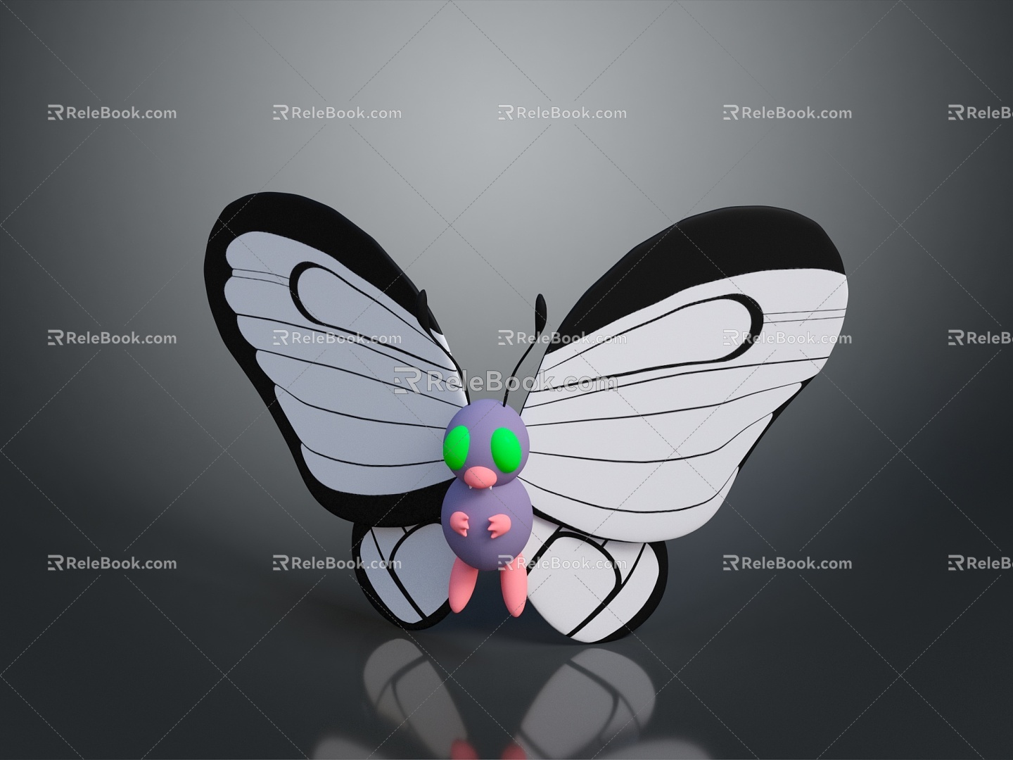 Butterfly Colour Butterfly Tabby Butterfly Leaf Butterfly Flying Animals Flying Insect Insect Animal Game Animal 3d model