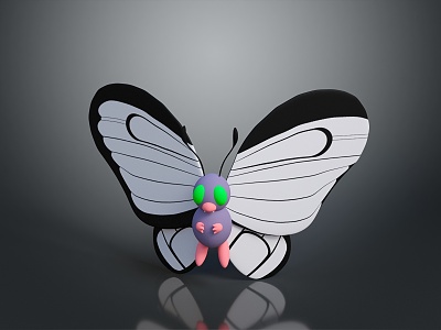 Butterfly Colour Butterfly Tabby Butterfly Leaf Butterfly Flying Animals Flying Insect Animal Game Animal 3d model