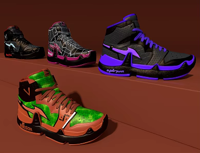 Fashion Shoes sneaker Cyberpunk Shoes 3d model