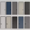 Modern Hinged Doors In Various Color Options For Home Interior Design 3d model