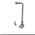 Silver Adjustable Mechanical Arm Equipment With Square Base And Small Component